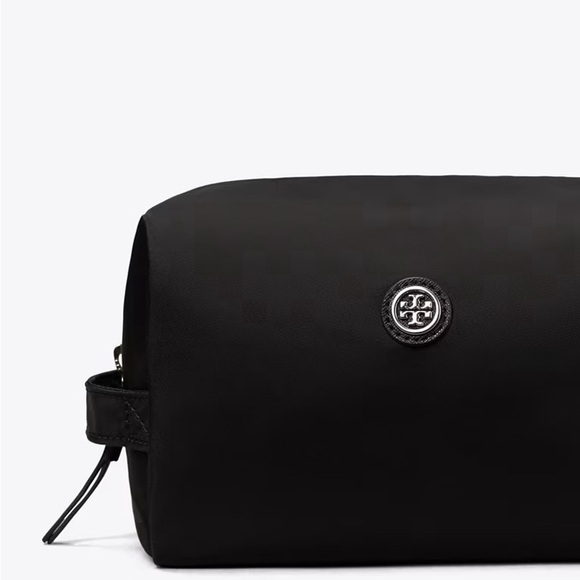 Tory Burch Large nylon cosmetic bag black NEW - Picture 3 of 8